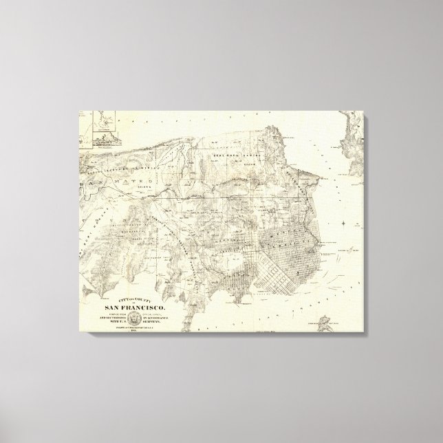 Lienzo Ciudad y condado de San Francisco (Anverso)