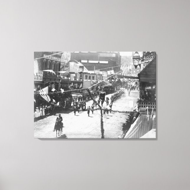 Lienzo Ciudadanos de Deadwood celebran la finalización de (Anverso)