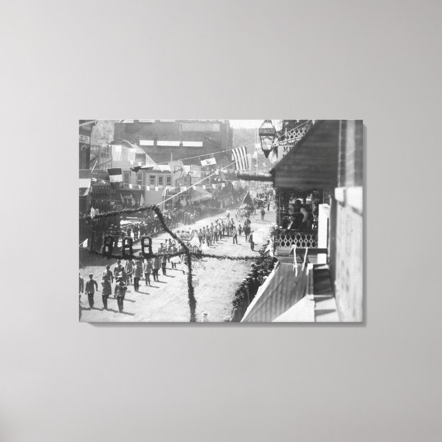 Lienzo Ciudadanos de Deadwood celebran la finalización de (Anverso)