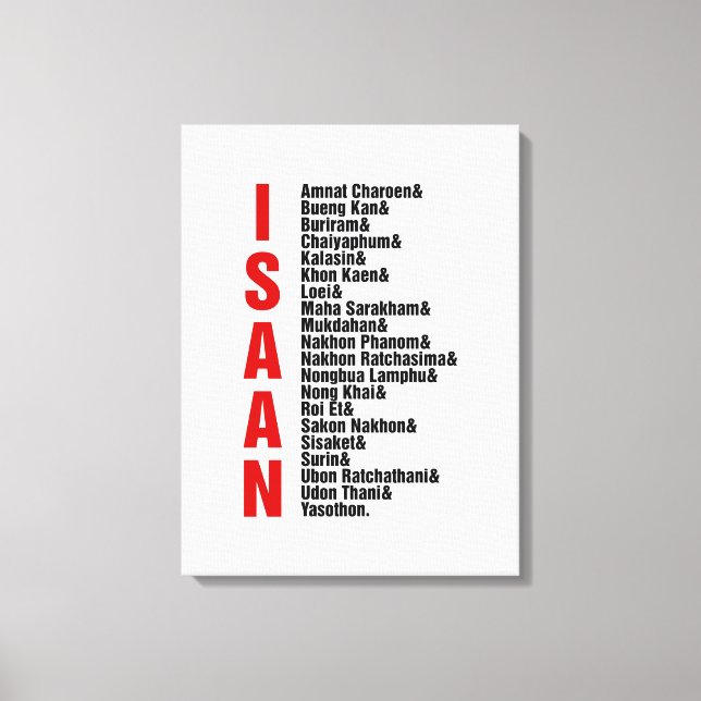 Lienzo Ciudades de Isaán, Tailandia (Anverso)