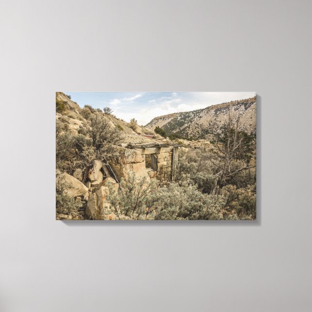 Lienzo Ciudades fantasma; Edificio; Sin par, Utah (Anverso)