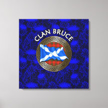 Clan Bruce Tartan Knot & Flag