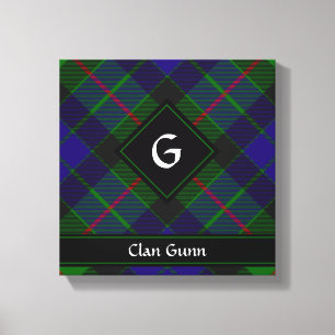 Lienzo Clan Gunn Tartan Canvas Print