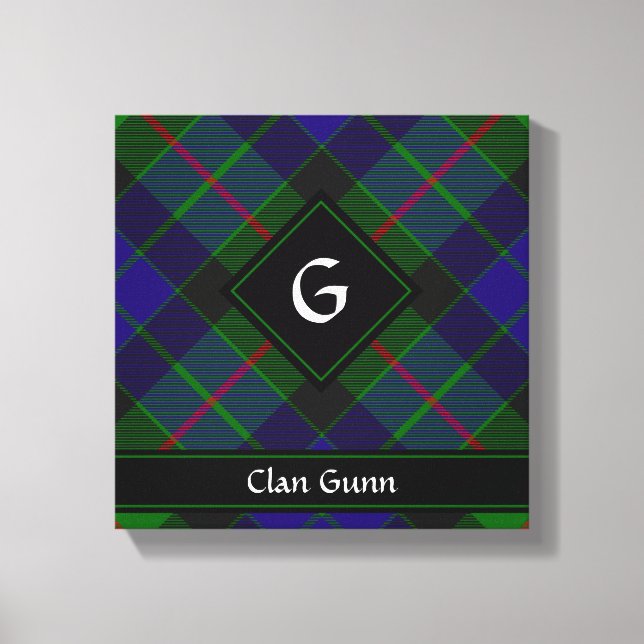 Lienzo Clan Gunn Tartan Canvas Print (Anverso)