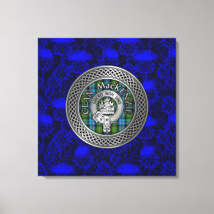 Lienzo Clan MacKenzie Escudo y Tartan Knot