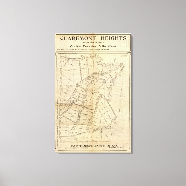 Lienzo Claremont Heights (Anverso)