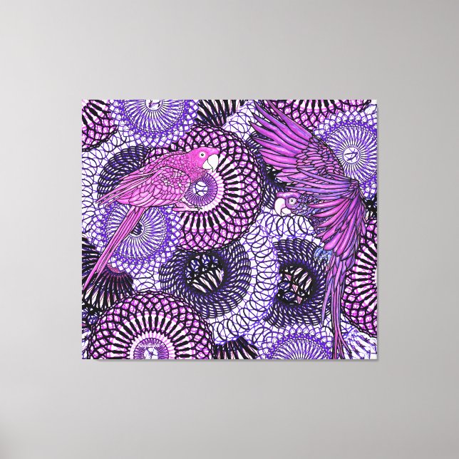 Lienzo Claridad de loros (Anverso)