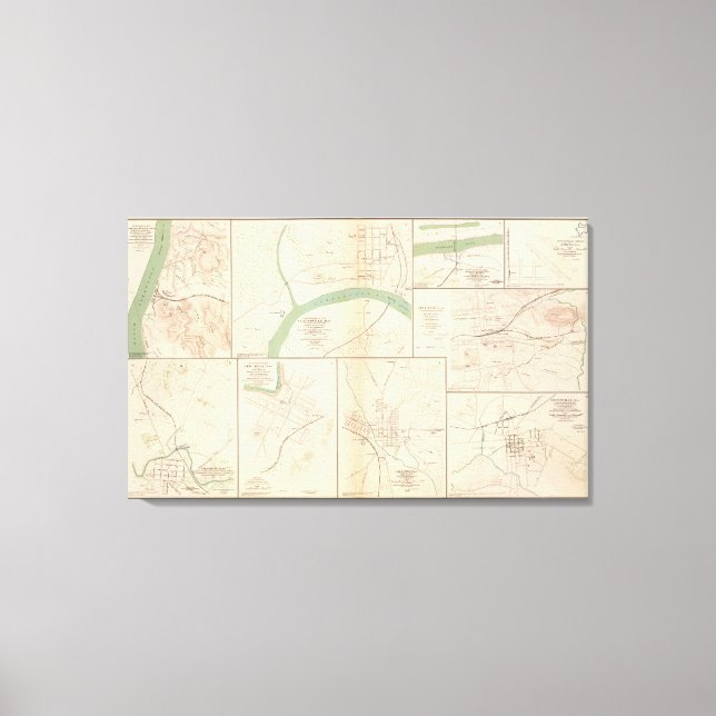 Lienzo Clarksville, Tenn, Dalton, Ga (Anverso)