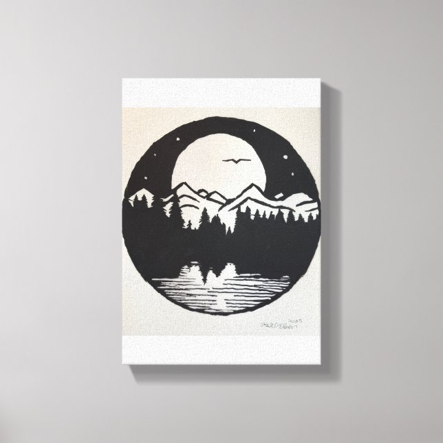 Lienzo Claro de luna (Anverso)
