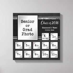 Lienzo Clase de 2018 K-12 Photo Keepsake