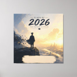 Lienzo Clase de 2026 El Futuro es Tuyo Diseño de Graduaci