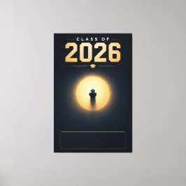 Lienzo Clase de 2026 Graduación Nombre Personalizado Deco