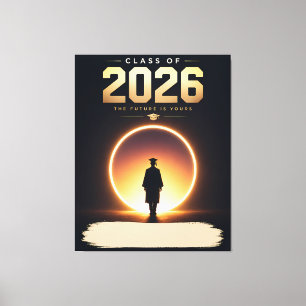 Lienzo Clase de 2026 Tu Futuro es Tuyo Nombre Personaliza