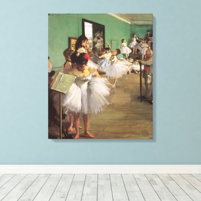 Lienzo Clase de danza de Degas, ballet de impresionismo v (Insitu (piso de madera))