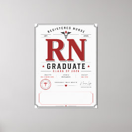 Lienzo Clase de Graduados en Enfermería Personalizada 202