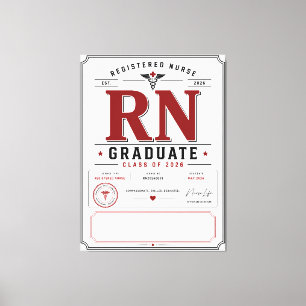 Lienzo Clase de Graduados en Enfermería Personalizada 202