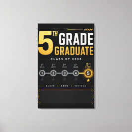 Lienzo Clase personalizada de graduados de 5to grado prom