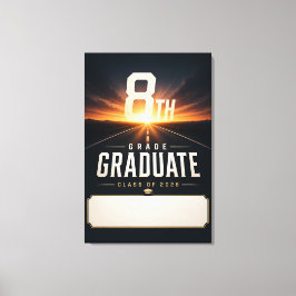 Lienzo Clase personalizada de graduados de 8º grado de 20