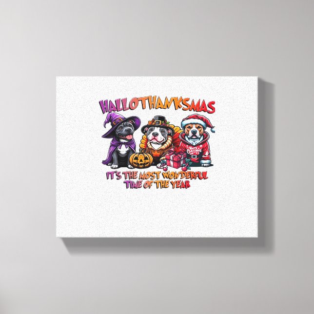 Lienzo Clásico de Navidades de Acción de Gracias de Pit B (Anverso)