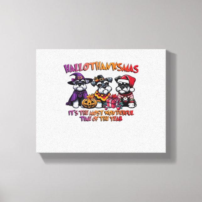 Lienzo Clásico de Navidades de Acción de Gracias de Schna (Anverso)