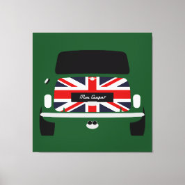 Lienzo Clásico original Union Jack Austin Mini Cooper