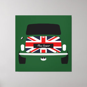 Lienzo Clásico original Union Jack Austin Mini Cooper