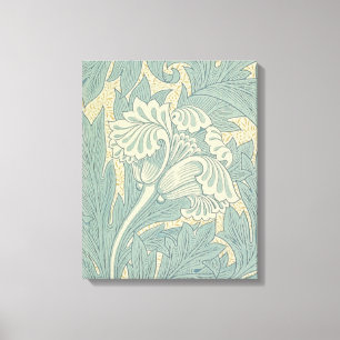 Lienzo Clásico Tulipán Azul Floral de William Morris