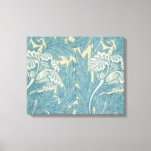 Lienzo Clásico Tulipán Azul Floral de William Morris