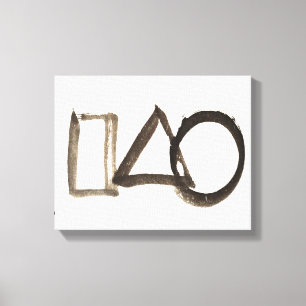 Lienzo Clásicos Zen - Gibon Sengai - Círculo, Triángulo,