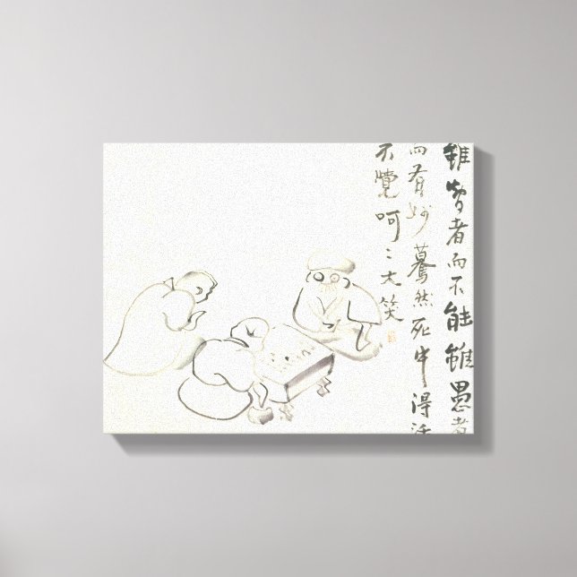 Lienzo Clásicos Zen - Gibon Sengai - Ganso & Garza (Anverso)