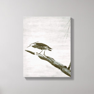 Lienzo Clásicos Zen - Sesshu - Heron y Willow