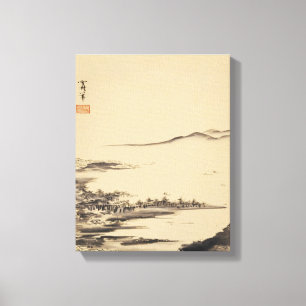 Lienzo Clásicos Zen - Sesshu - Paisaje otoñal