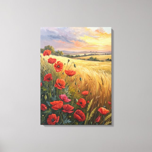 Lienzo Classic Rose Bouquet Oil Painting Print. (Anverso)