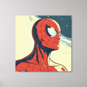Lienzo Classic Spider-Man with Dynamic Cosmic Background