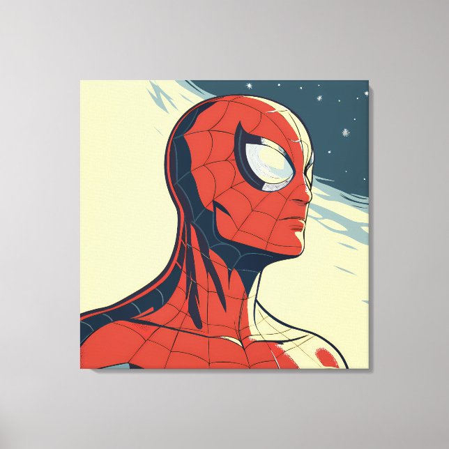 Lienzo Classic Spider-Man with Dynamic Cosmic Background (Anverso)