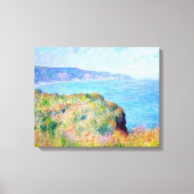 Lienzo Claude Monet: Acantilado cerca de Pourville (Anverso)