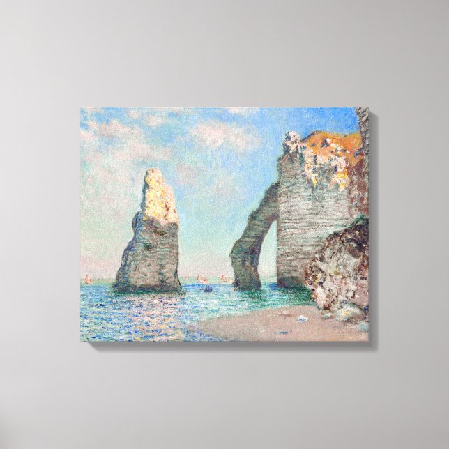 Lienzo Claude Monet - Acantilados en Etretat (Anverso)