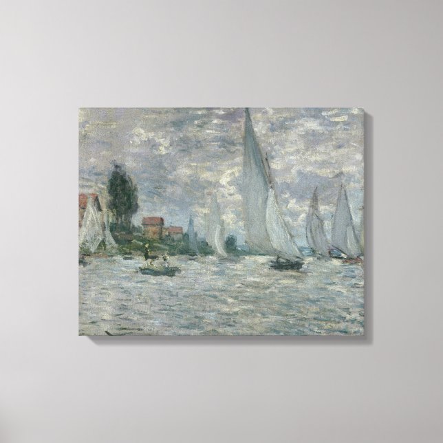 Lienzo Claude Monet | Barcos o Regatta en Argenteuil (Anverso)