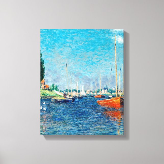 Lienzo Claude Monet - Barcos Rojos, Argentina (Anverso)