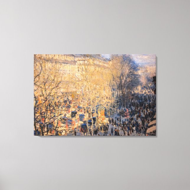Lienzo Claude Monet - Boulevard des Capucines en París (Anverso)