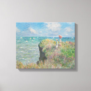 Lienzo Claude Monet - Camino acantilado en Pourville