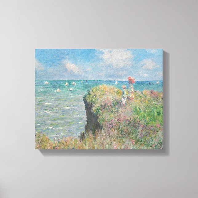 Lienzo Claude Monet - Camino acantilado en Pourville (Anverso)