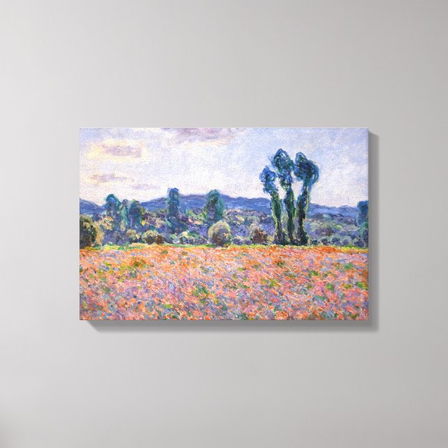 Lienzo Claude Monet - Campo de amapolas 1890 (Giverny) (Anverso)