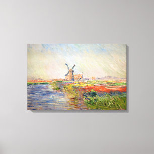 Lienzo Claude Monet - Campo de Tulipanes en Holanda