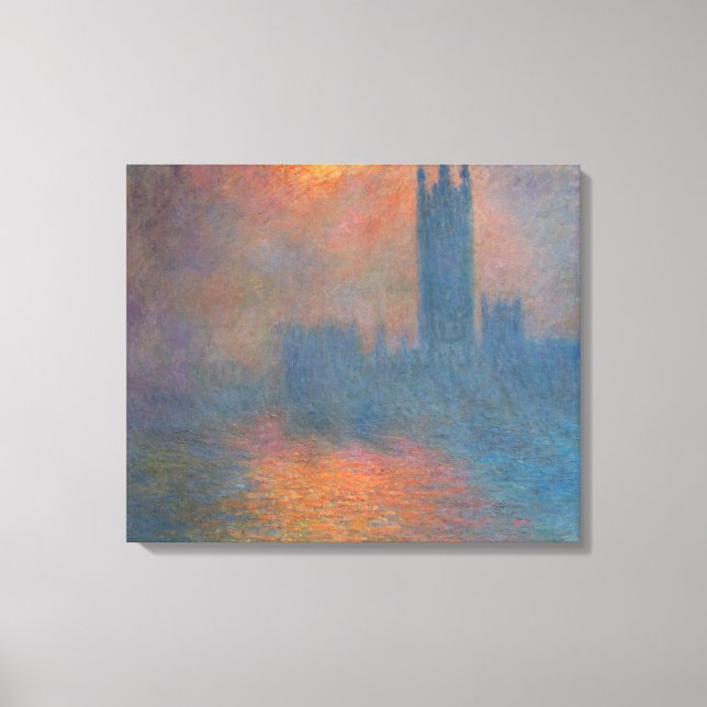 Lienzo Claude Monet - Casas del Parlamento Londres (Anverso)