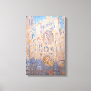 Lienzo Claude Monet - Catedral de Rouen al atardecer