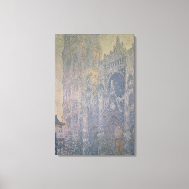 Lienzo Claude Monet | Catedral de Rouen, armonía en blanc (Anverso)