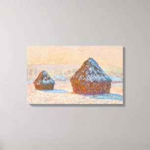 Lienzo Claude Monet - Causas de nieve, efecto Nieve, maña