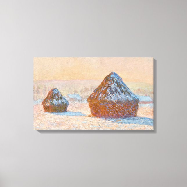 Lienzo Claude Monet - Causas de nieve, efecto Nieve, maña (Anverso)
