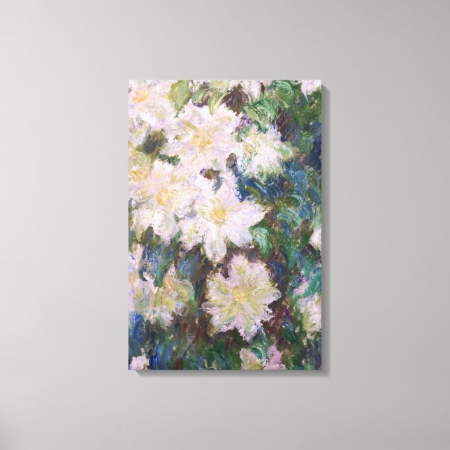Lienzo Claude Monet - Clematites Blancas Falso (Anverso)